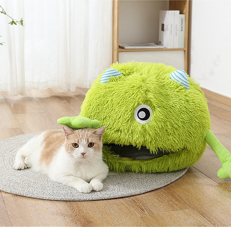 Trending Now at Buy Center: Cat Beds For Indoor Cats Cat Bed Machine Washable Fluffy Round Pet Bed Non Slip Calming Soft Plush Cuddler Cushion Self Warming For Small Dogs Kittens