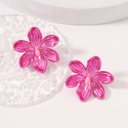 Buy Center Excellence-Oil-spot Glaze Flowers Trendy Fashion Special-interest Earrings