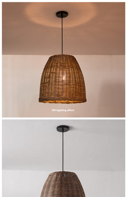 Fresh Arrivals at Buy Center: Retro Idyllic Zen Rattan-weaved Ceiling Lamp