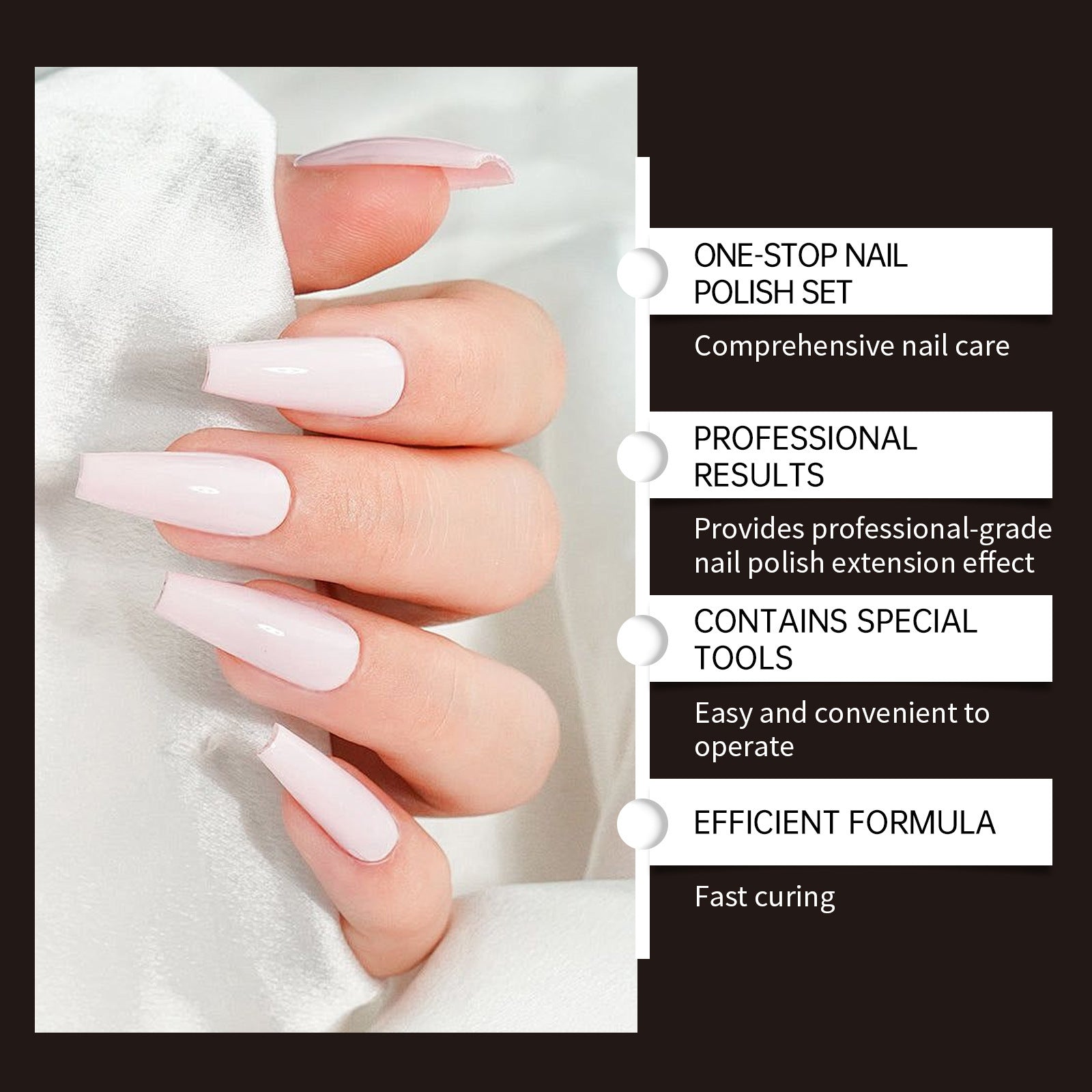 Crystal Extension Nail Suit Simple Style Natural Three-dimensional Buy Center