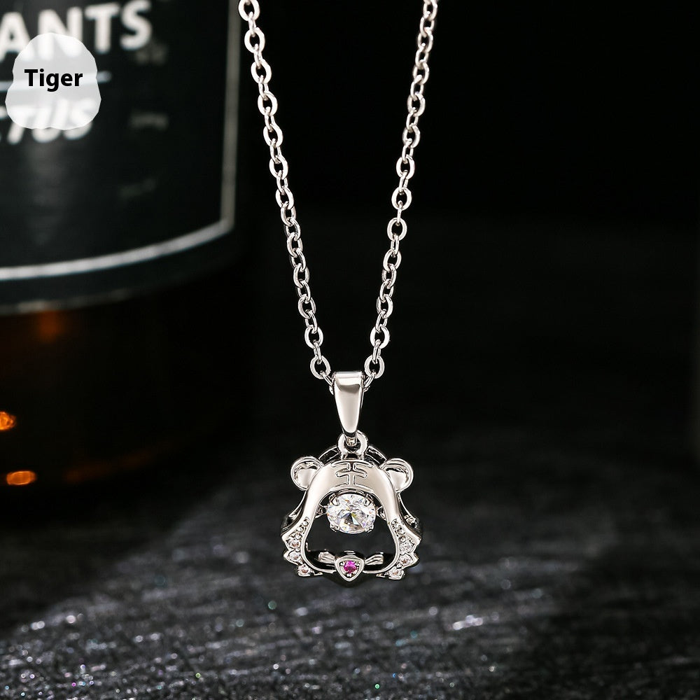 Buy Center Deal-Ins Zodiac Smart Necklace Micro-inlaid Tiger White K