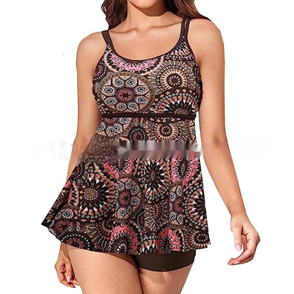 Just Arrived at Buy Center: Sexy Plus Size Split Swimsuit Suit Round Flower