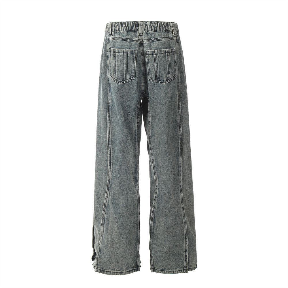 Hot New Items at Buy Center: Irregular Stitching Skinny Jeans For Men