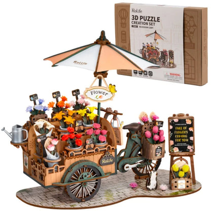 Fresh Arrivals at Buy Center: Rolife New Wooden Puzzle Blossom Cart Building Toys DIY 3D Model For Gifts