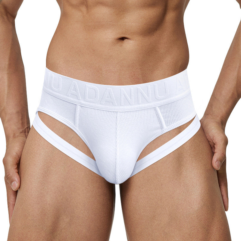 Men's Double Strap Low Waist Cotton Breathable Briefs Buy Center