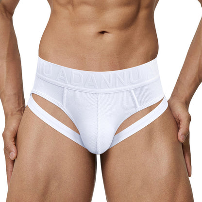 Men's Double Strap Low Waist Cotton Breathable Briefs Buy Center