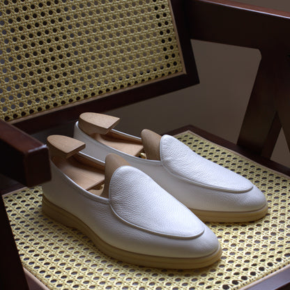 Just Arrived at Buy Center: British Handmade Loafers Men's LP Flat White