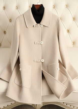 Chinese Style Traditional Mother's Woolen Coat For Women