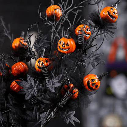 Newly Released at Buy Center: Halloween Decorations Black Horror Pumpkin Twig Cutting Bouquet