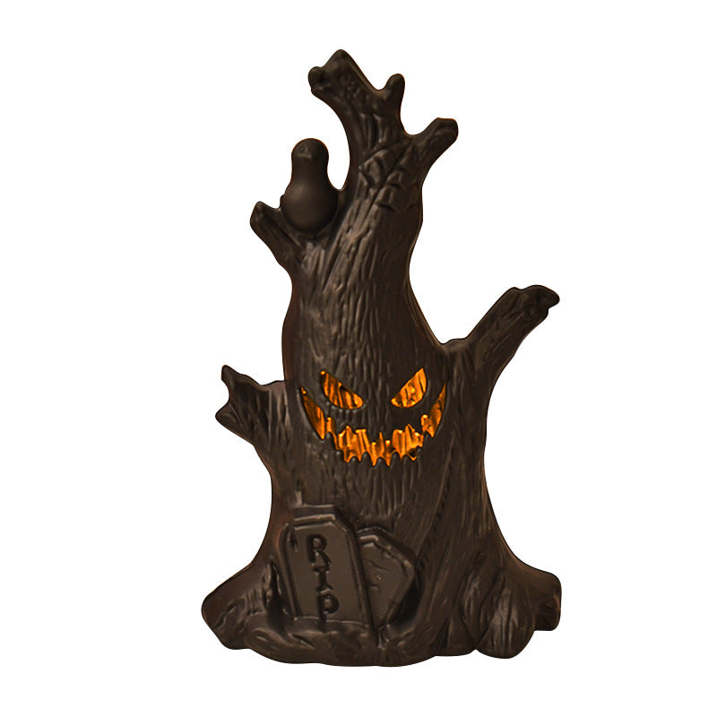 Fresh Arrivals at Buy Center: Halloween Decoration Pumpkin Lamp LED Electronic Candle Light Ghost Stump Decoration Grimace Festival Atmosphere Decoration