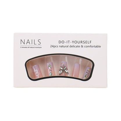 Fresh Arrivals at Buy Center: Nail Patch Wear Butterfly Colorful Crystals Removable BZ1228 Phototherapy Kit