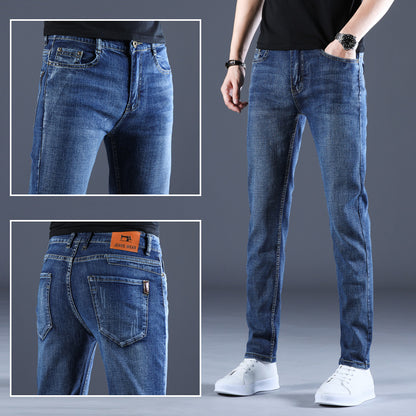 Now Available at Buy Center: Summer Thin Men's Straight Slim Stretch Casual Pants