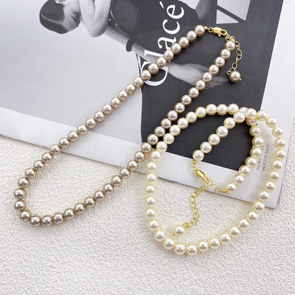 New French Vintage Pearl Necklace Fashion