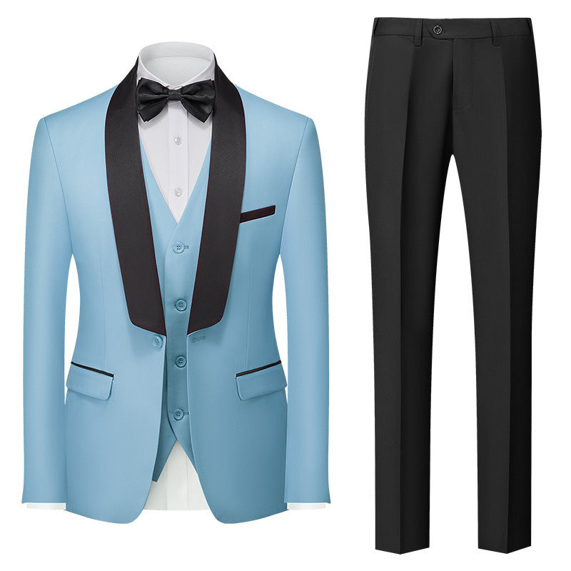 Hot New Items at Buy Center: New Men's Three-piece Suit Sky Blue