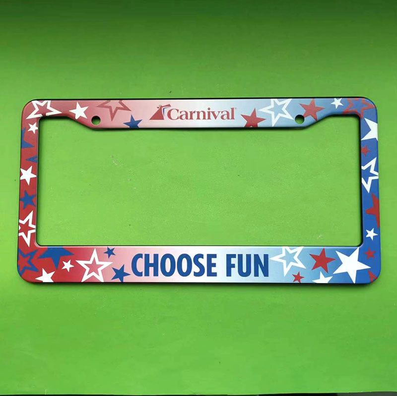 Fresh on the Scene at Buy Center: American Standard License Plate Frame License Plate Frame License Frame Round Hole UV Full Paving