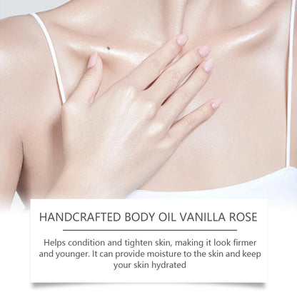 New Handmade Vanilla Rose Body Oil Nourishing Skin