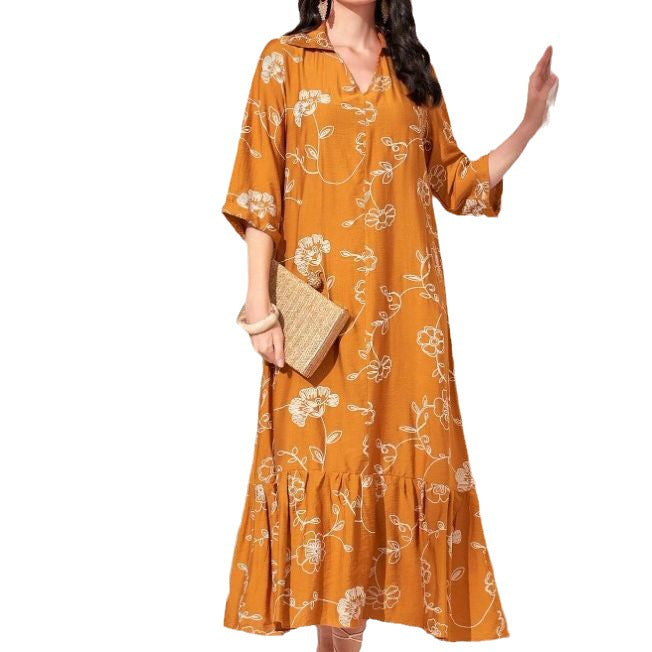 Hot New Items at Buy Center: Elegant Style Printed Loose Casual Dress Women