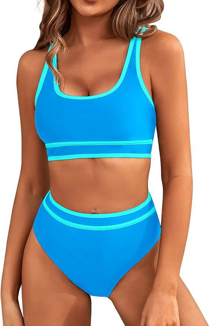 New Swimsuit Women's Split Bikini Swimwear Blue