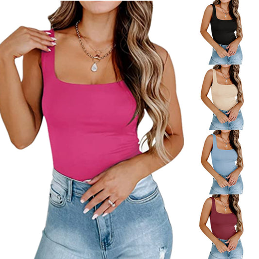 New Women's Solid Color Slim-fit Tank Top