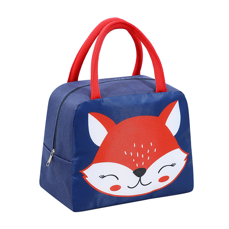 Fresh Arrivals at Buy Center: Lunch Box Handheld Lunch Bag Work Capacity Aluminum Foil Thickening Insulated Lunch Box Bag A2 Blue Fox