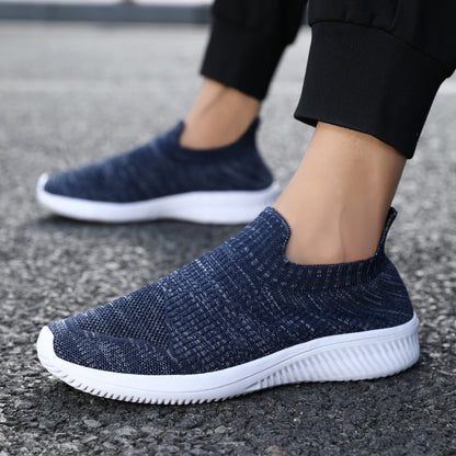 Fresh Arrivals at Buy Center: Plus Size Fly-kit Mesh Men's Shoes Blue