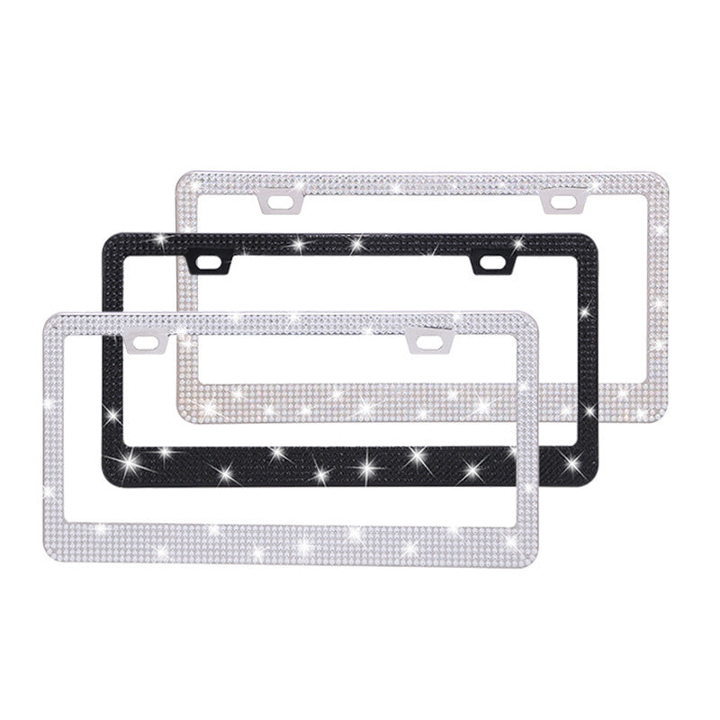 Newly Released at Buy Center: Fresh on the Scene at Buy Center: Stick-on Crystals License Plate Frame US Standard Acrylic Diamond License Plate Frame