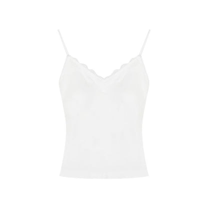 Just Arrived at Buy Center: Just Arrived at Buy Center: Underwear Padded Slim-fit Crop-top White Free Size