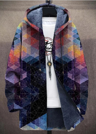 Fashion Digital Printing Fleece Padded Coat Jacket