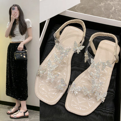 New at Buy Center: Roman Fairy Style With Skirt Soft Bottom Seaside Beach Shoes