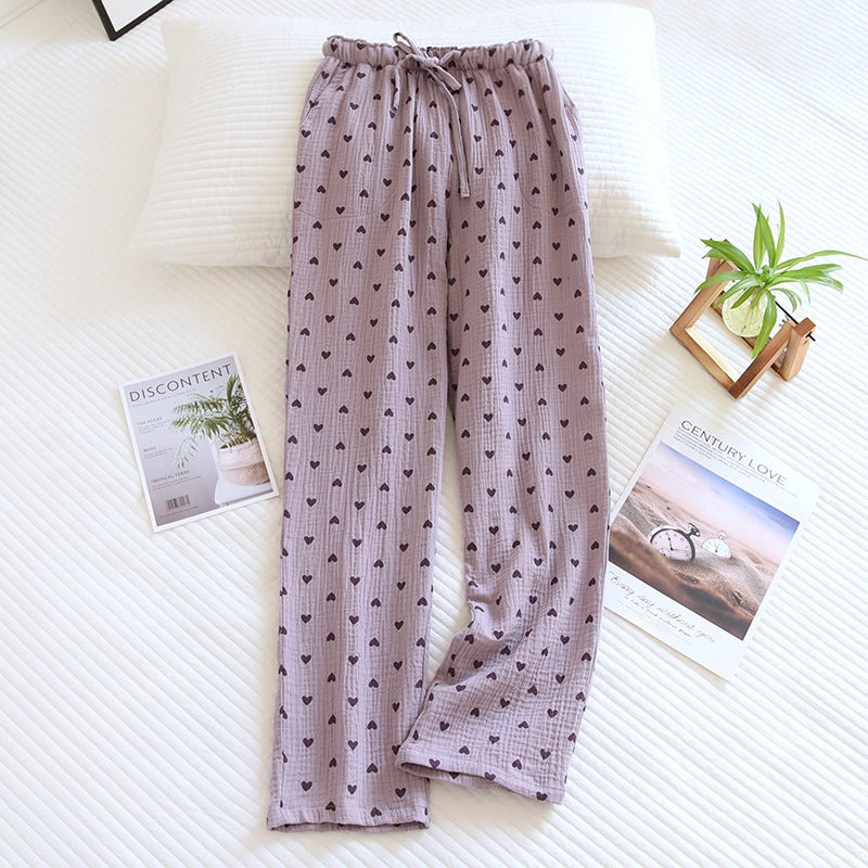 Hot New Items at Buy Center: Women's Double-layer Cotton Yarn Home Pants