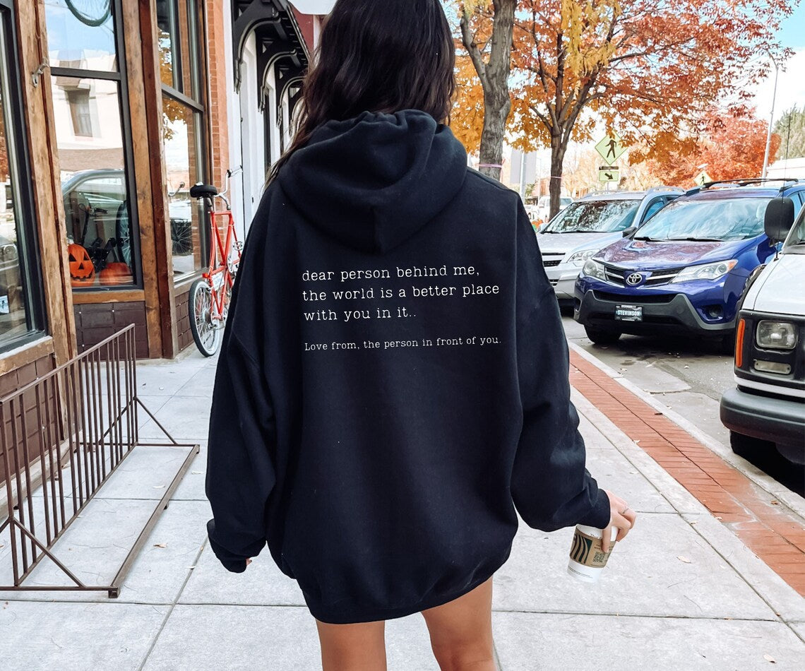 Fresh Arrivals at Buy Center: Every Thing Will Be Okay Creative Letter Hoody Female Casual Pocket Hoodie Fashion Loose Clothes Warm Comfortable Pullover 1 Black