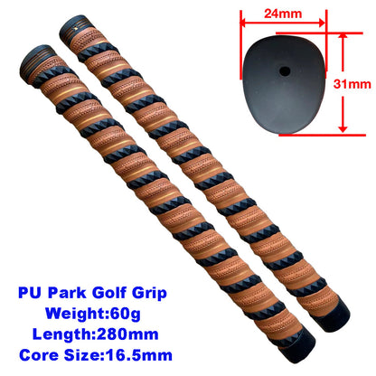 Hot New Items at Buy Center: Park Golf Grip Pu Leather Diamond Winding Non-slip Brown With Gold