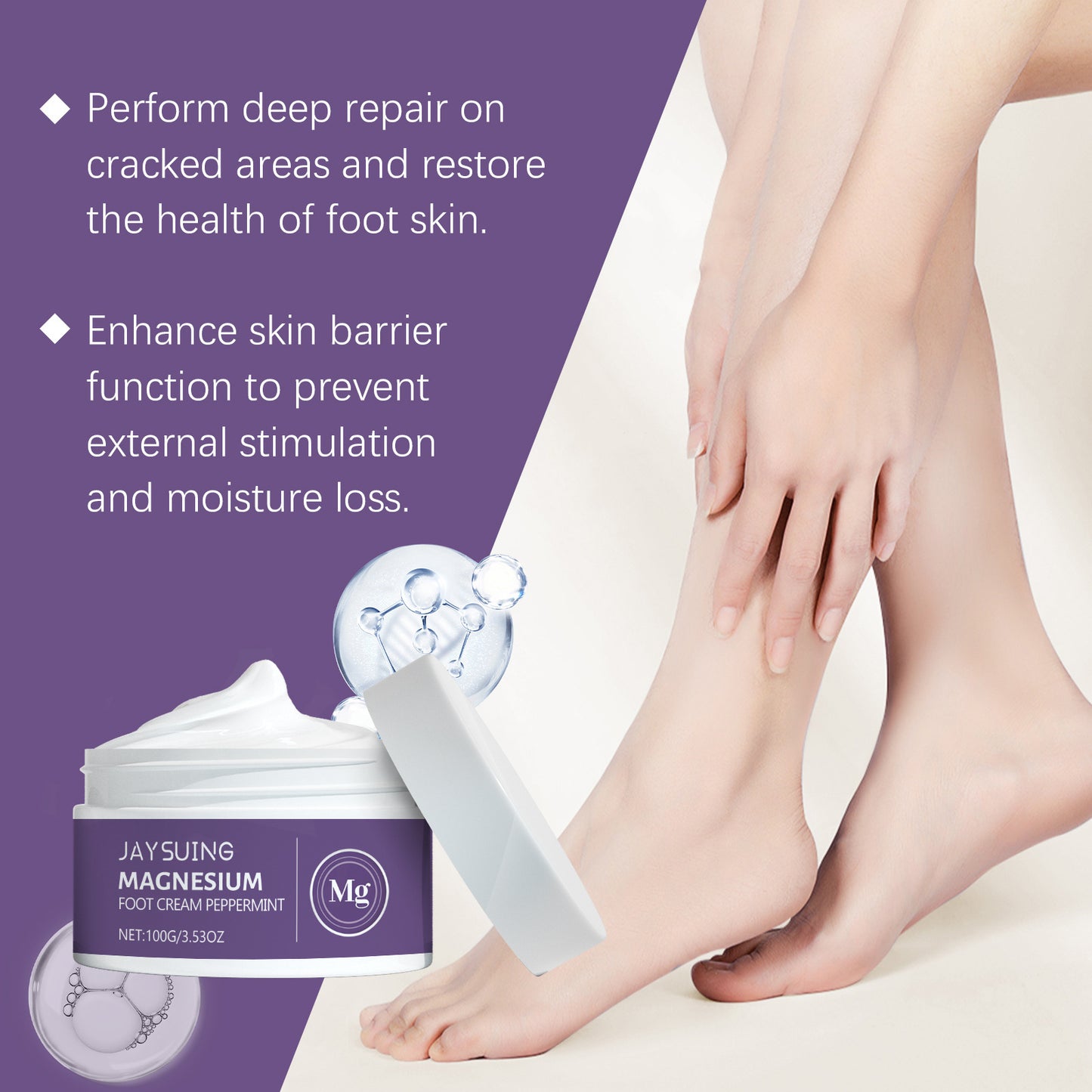 Buy Center Trend-Tea Tree Mint Magnesium Foot Cream Moisturizes Skin