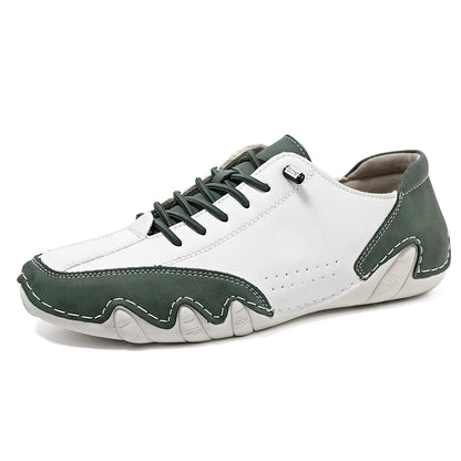 New at Buy Center: Couple's Low-top Men's Casual Shoes W8009 White Dark Green