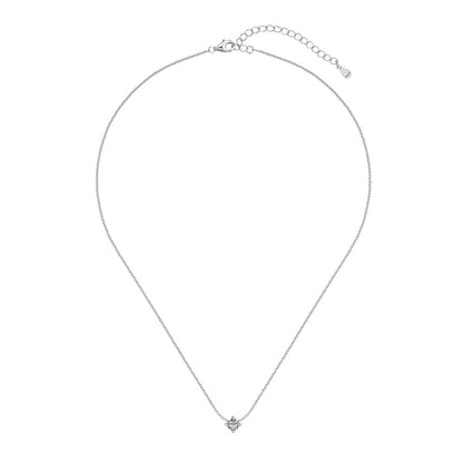 Trending Now at Buy Center: Sterling Silver Necklace Simple Zircon Inlaid Design Platinum 925 Silver