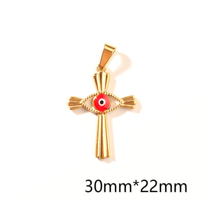 Hot New Items at Buy Center: Women's Vintage Epoxy Cross Punk Necklace Pendant Red Epoxy Cross