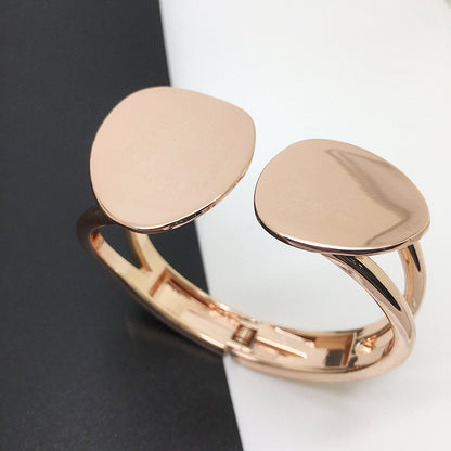 Trending Now at Buy Center: Bracelet Fashionable Asymmetric Alloy Spring Rose Gold