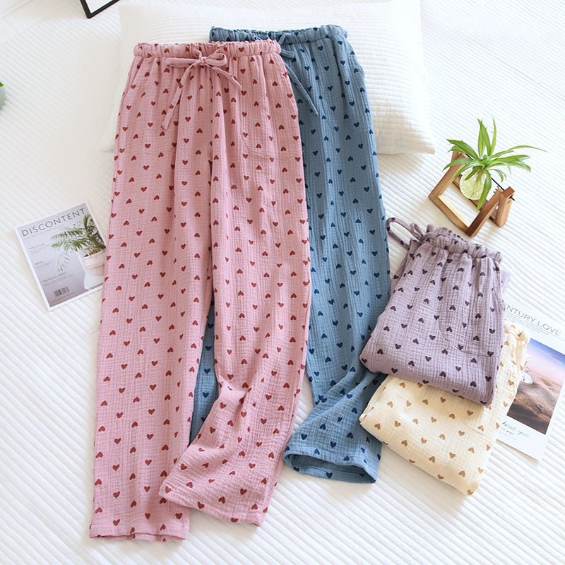 Hot New Items at Buy Center: Women's Double-layer Cotton Yarn Home Pants