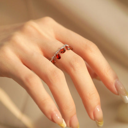 Trending Now at Buy Center: Niche Star River Tassel Round Beads Pull Ring Female