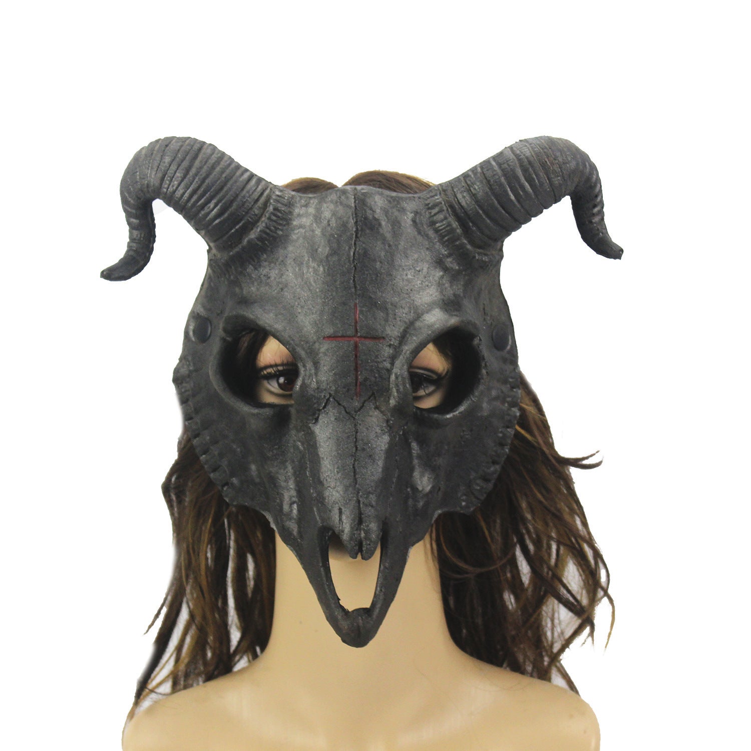 Newly Released at Buy Center: Goat Mask Halloween Party Pu Animals Mask Black