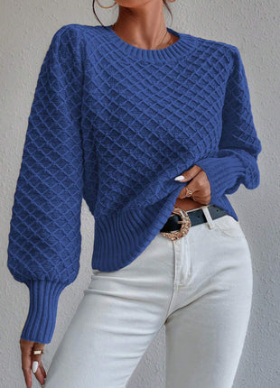 Round Neck Pullover Long Sleeve Sweater