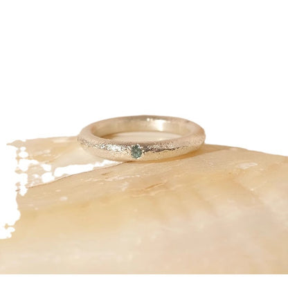 Hot New Items at Buy Center: Brushed Aquamarine Ring Women's Simple Fashion