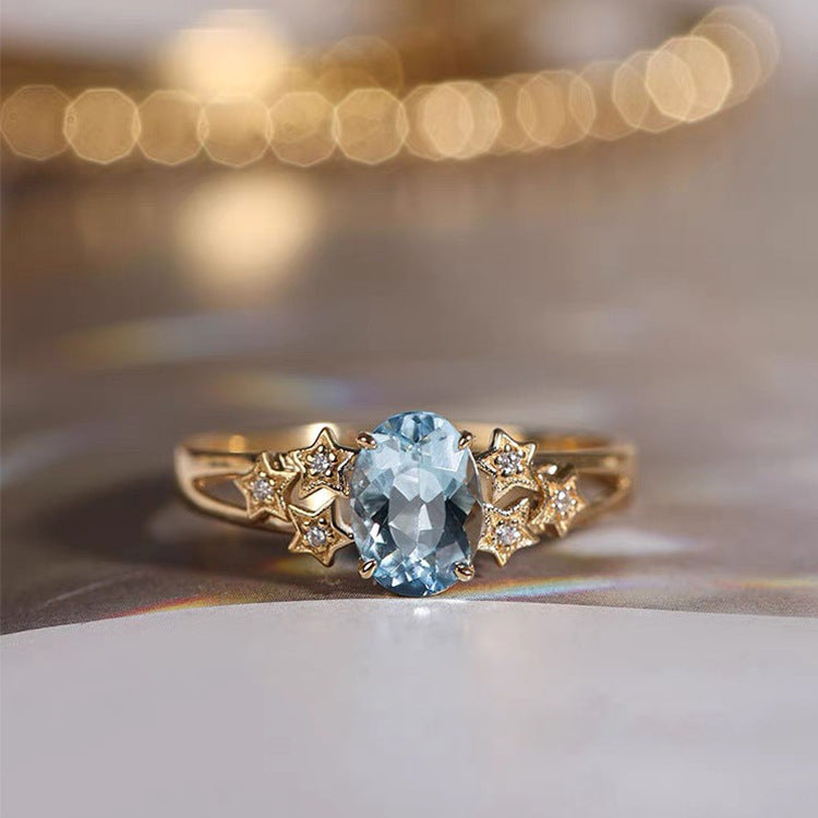 Hot New Items at Buy Center: Aquamarine Ring Affordable Luxury Fashion