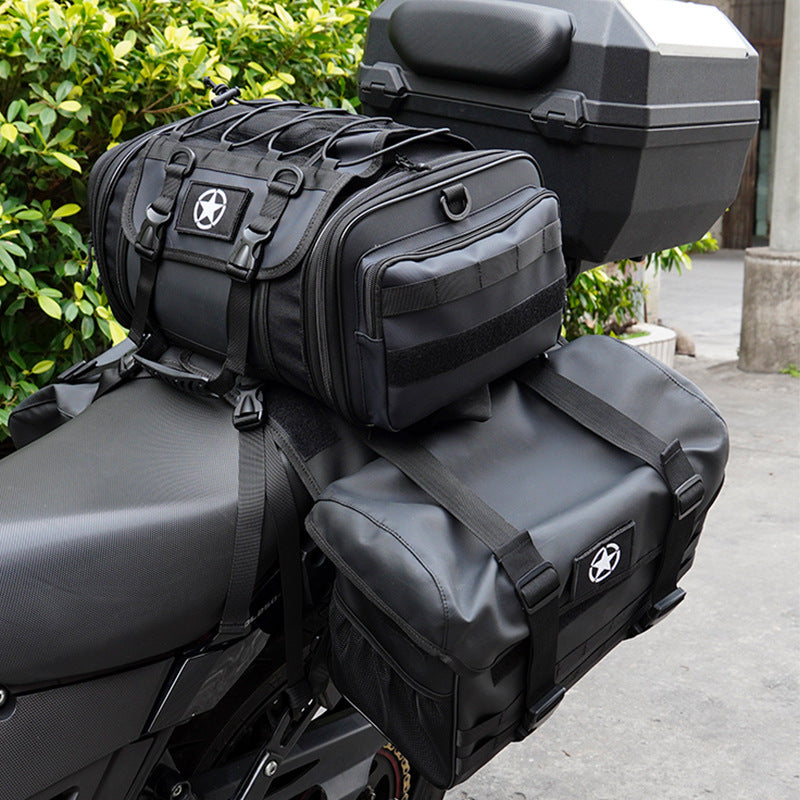 Fresh Arrivals at Buy Center: Motorcycle Rear Seat Side Bag Waterproof Traveling By Motorcycle Side Bag Riding Bag