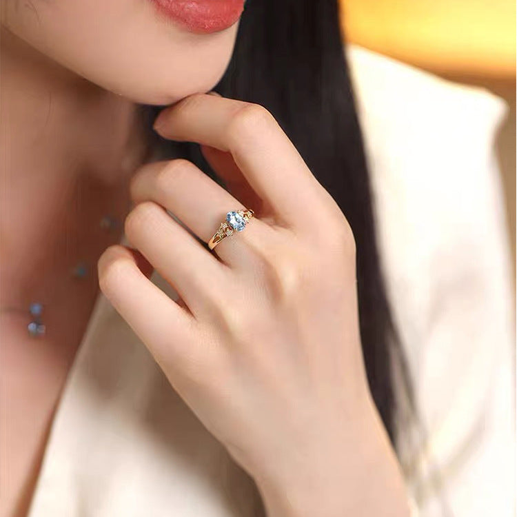 Hot New Items at Buy Center: Aquamarine Ring Affordable Luxury Fashion