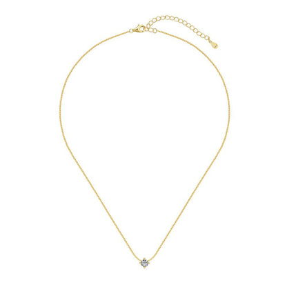 Trending Now at Buy Center: Sterling Silver Necklace Simple Zircon Inlaid Design Gold 925 Silver