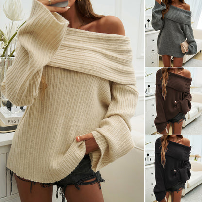 Trending Now at Buy Center: Autumn And Winter Loose Temperament Pullover Long Sleeve Sweater