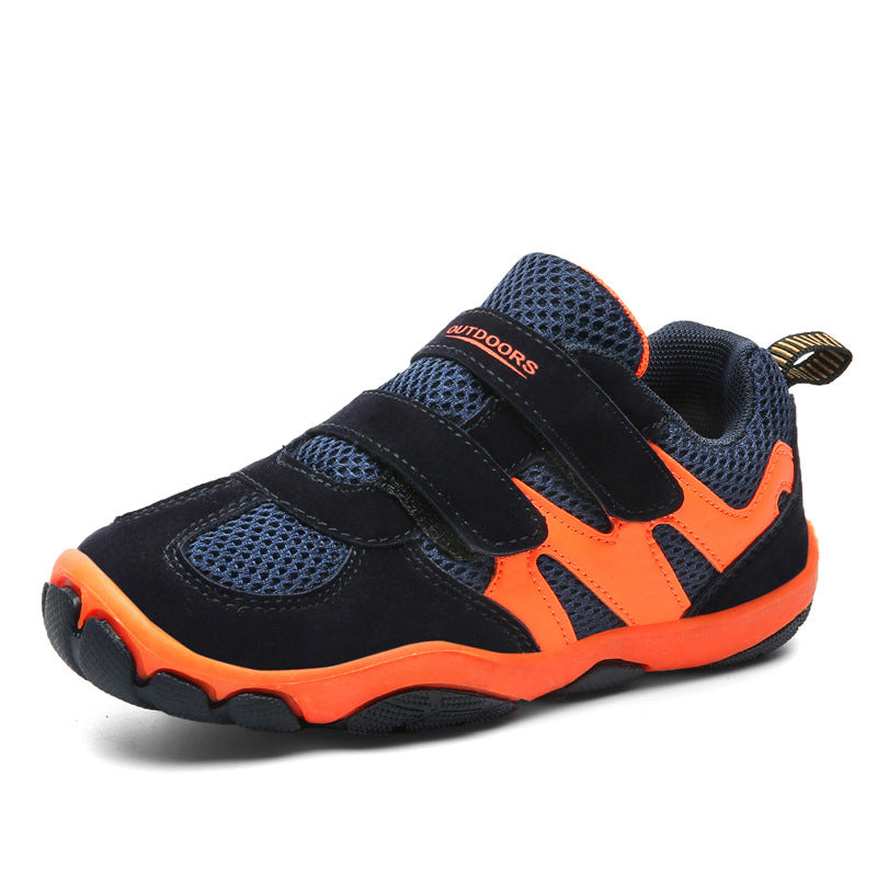 Fresh on the Scene at Buy Center: Casual Children's Patchwork Printed Sports Shoes Dark Blue And Orange 807