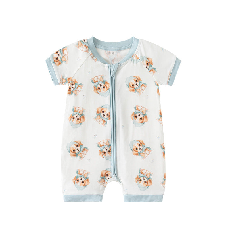 Hot New Items at Buy Center: Bamboo Fiber Baby Jumpsuit Short Sleeve Thin Romper