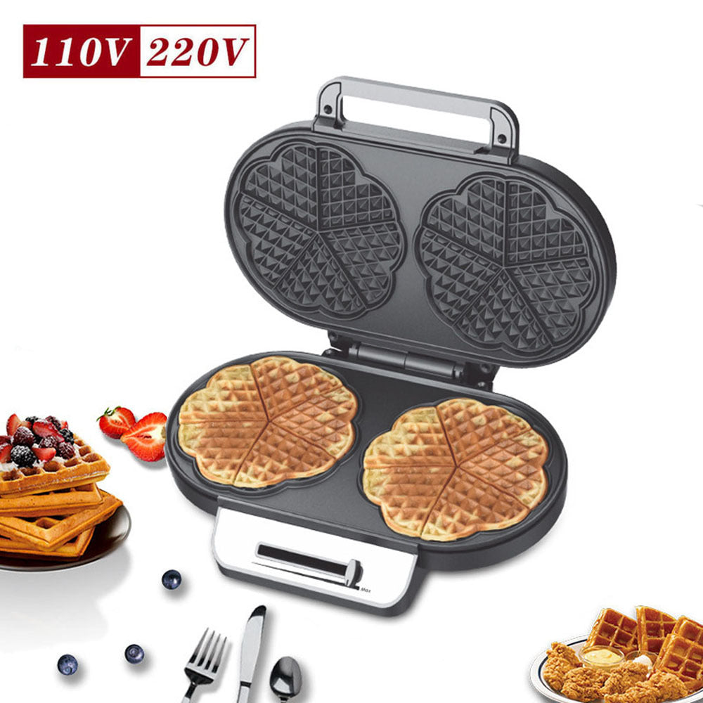 Fresh Arrivals at Buy Center: Household 110V Two-piece Double-plate Love Heart Waffle Machine Breakfast Machine